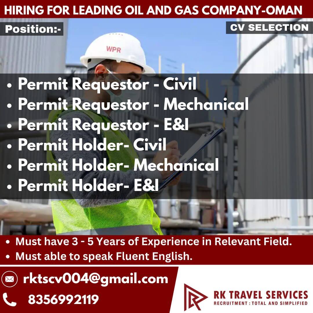 HIRING FOR LEADING OIL AND GAS COMPANY-OMAN HIRING FOR LEADING OIL AND GAS COMPANY-OMAN