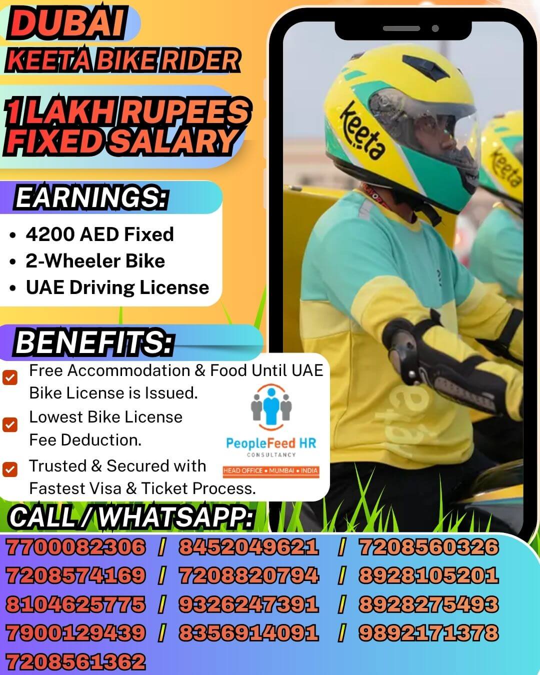 URGENT REQUIREMENT FOR BIKE RIDERS IN DUBAI (UAE) :: TALABAT / KEETA :: IMMEDIATE DEPARTURES URGENT REQUIREMENT FOR BIKE RIDERS IN DUBAI (UAE) :: TALABAT / KEETA :: IMMEDIATE DEPARTURES