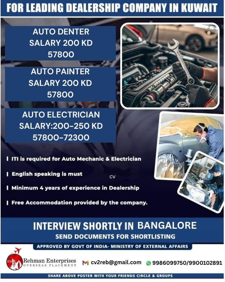 REQUIREMENT FOR A LEADING DEALERSHIP COMPANY IN KUWAIT