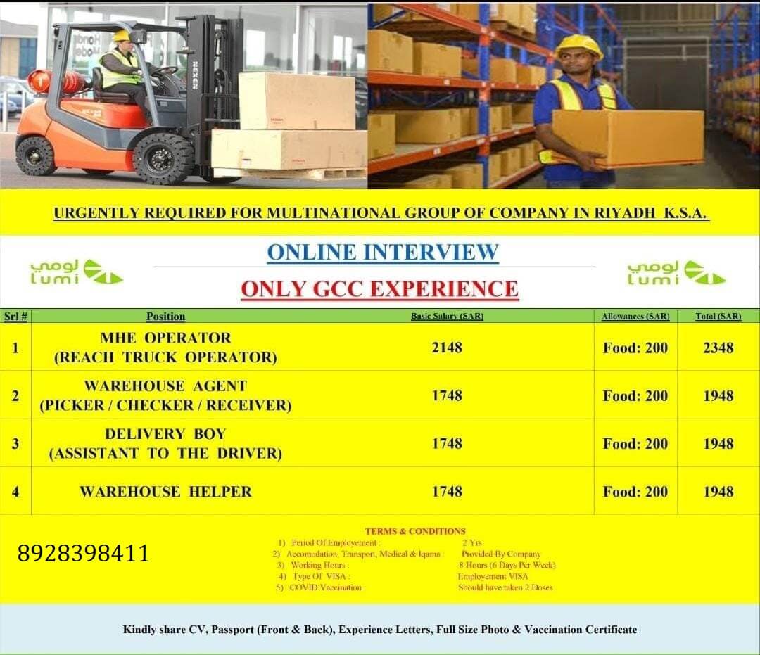 URGENTLY REQUIRED FOR MULTINATIONAL GROUPS OF COMPANES IN K.S.A. URGENTLY REQUIRED FOR MULTINATIONAL GROUPS OF COMPANES IN K.S.A.