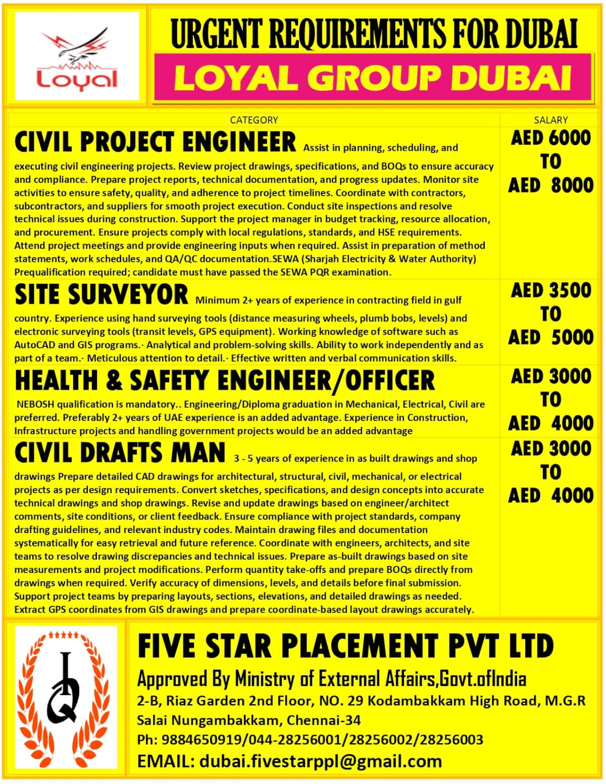 URGENT REQUIREMENT FOR DUBAI URGENT REQUIREMENT FOR DUBAI