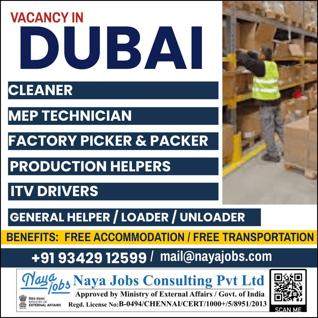 Urgent Hiring for MEP Technician for Gulf