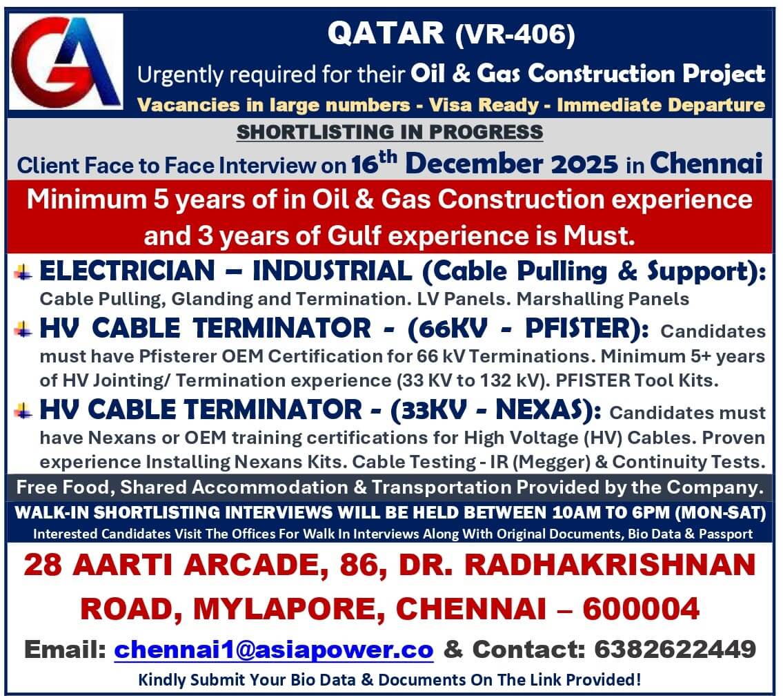 Hiring for Qatar