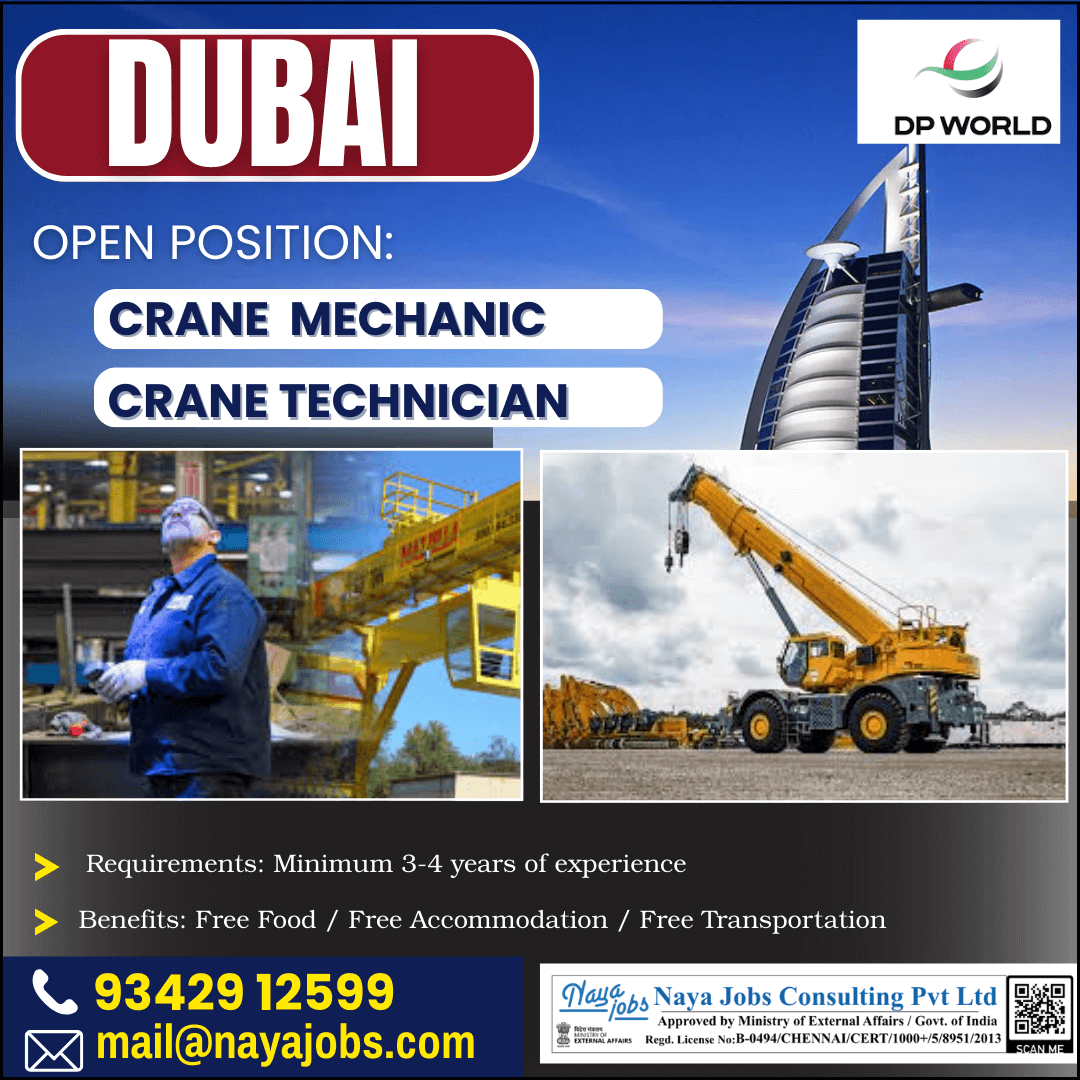 URGENT HIRING!  Crane Technician / Crane Mechanic