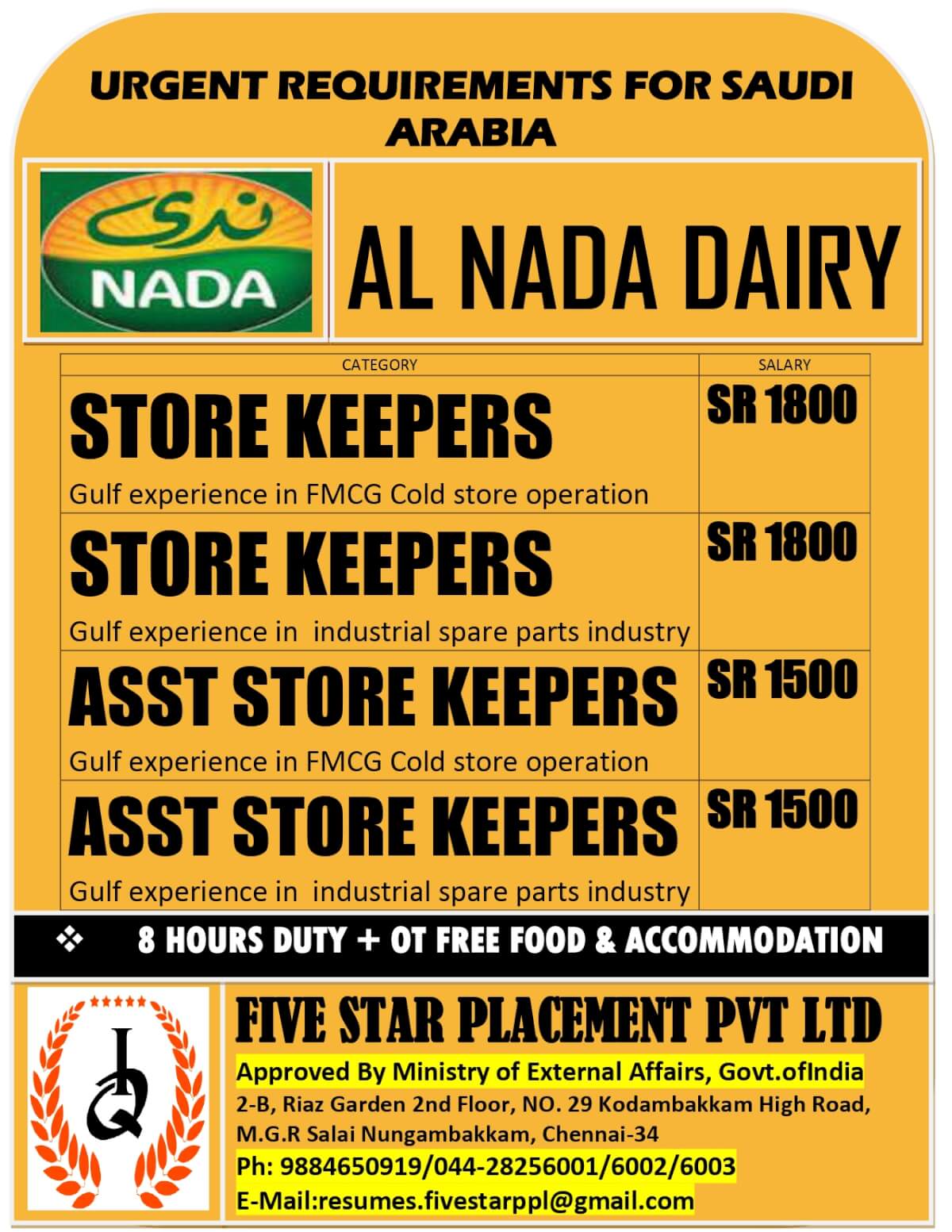 URGENT REQUIREMENT FOR SAUDI ARABIA URGENT REQUIREMENT FOR SAUDI ARABIA