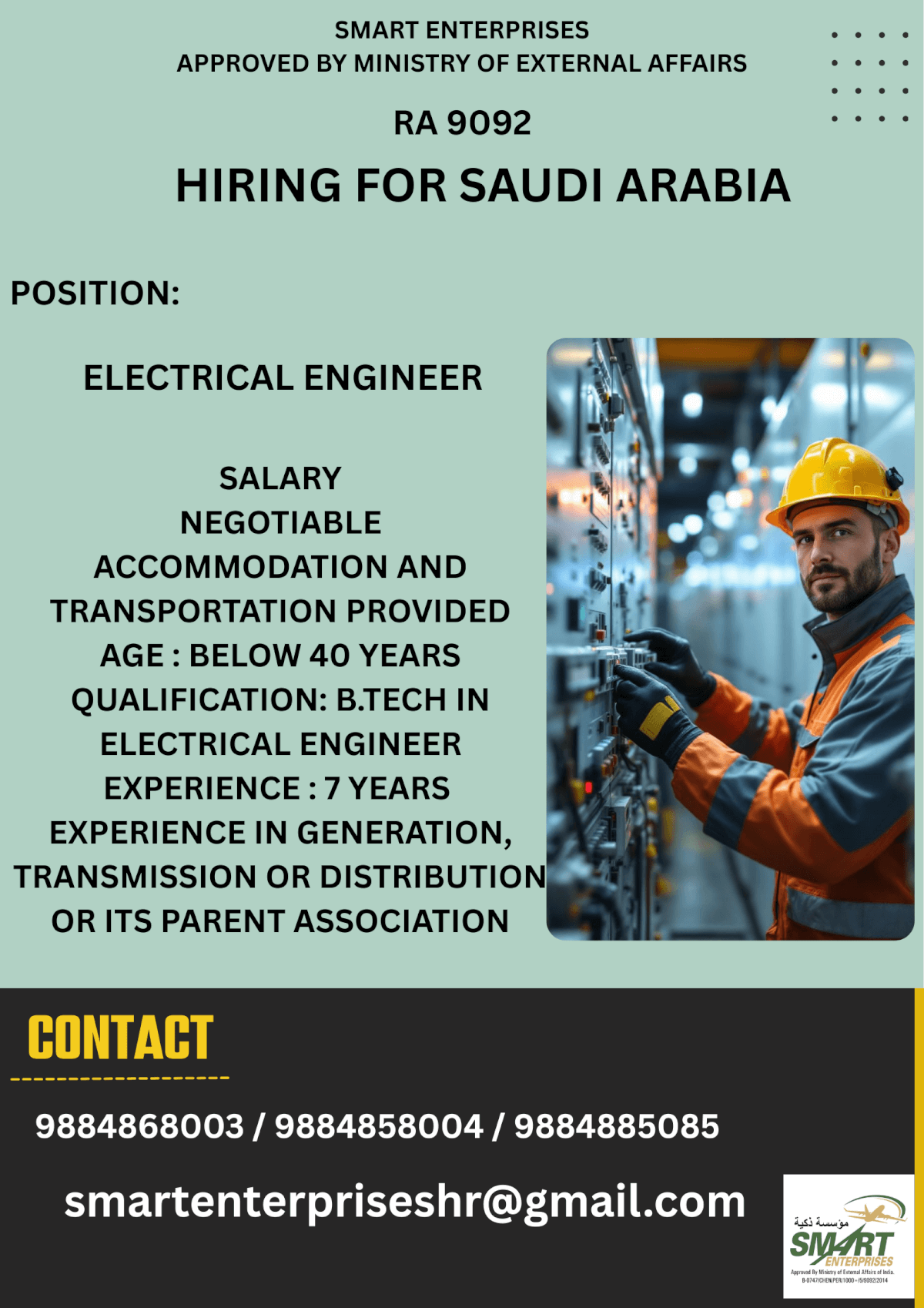 URGENT REQUIREMENT FOR SAUDI ARABIA URGENT REQUIREMENT FOR SAUDI ARABIA