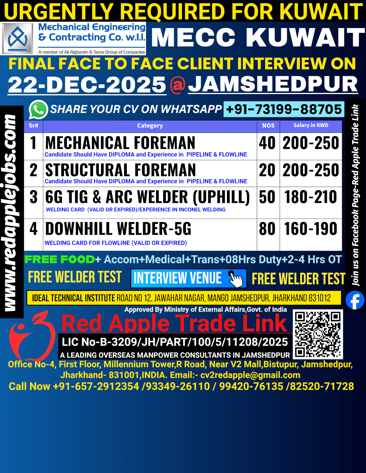 MECHANICAL FOREMAN,STRUCTURAL FOREMAN, TIG & ARC WELDER UPHILL, DOWNHILL WELDER 5G MECHANICAL FOREMAN,STRUCTURAL FOREMAN, TIG & ARC WELDER UPHILL, DOWNHILL WELDER 5G
