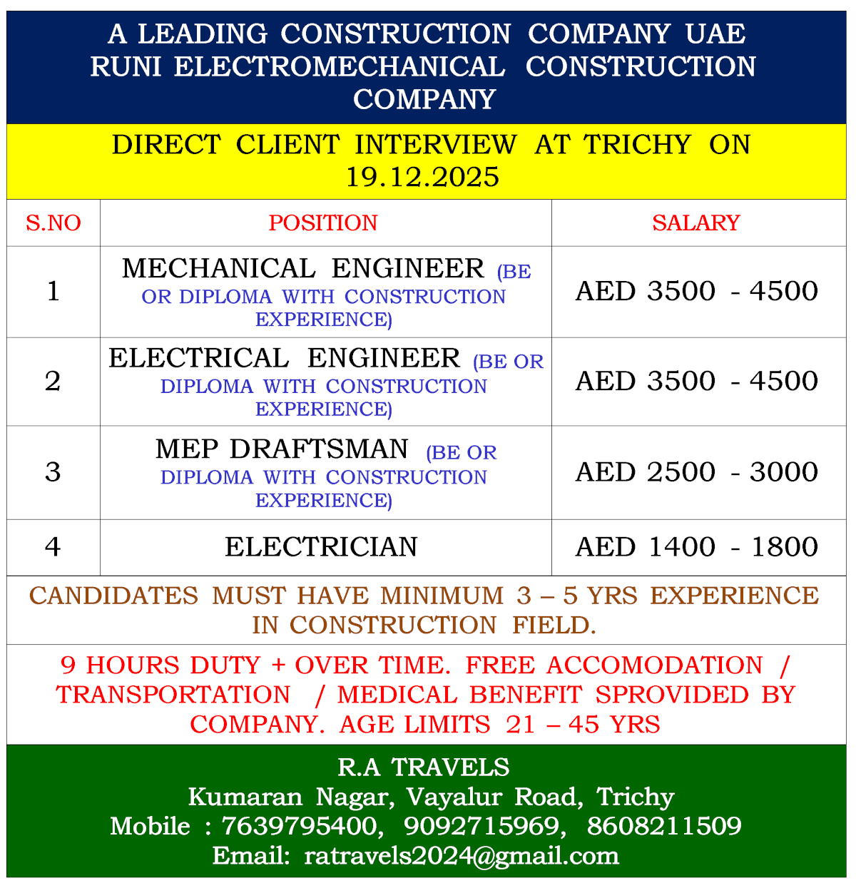 A LEADING CONSTRUCTION COMPANY UAE RUNI ELECTROMECHANICAL CONSTRUCTION COMPANY A LEADING CONSTRUCTION COMPANY UAE RUNI ELECTROMECHANICAL CONSTRUCTION COMPANY