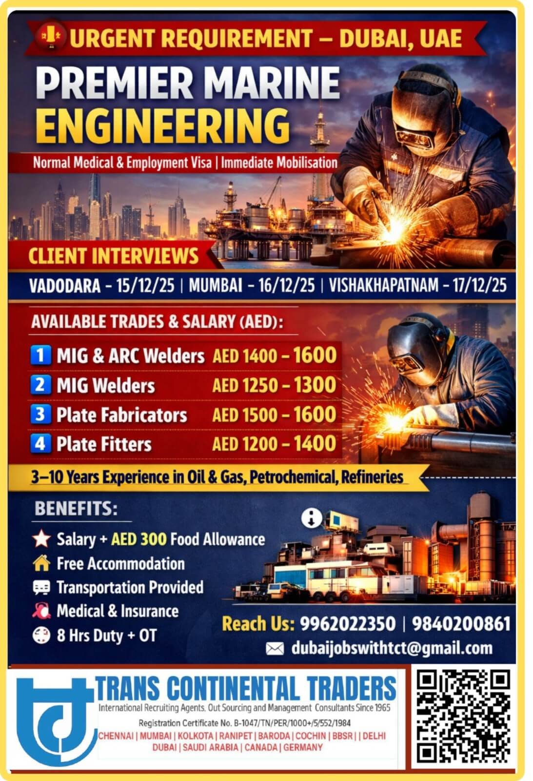 PREMIER MARINE HIRING-LONG TERM SHIPYARD PROJECT-DUBAI PREMIER MARINE HIRING-LONG TERM SHIPYARD PROJECT-DUBAI