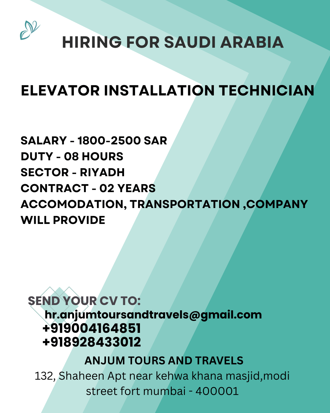 hiring for saudi araba hiring for saudi araba