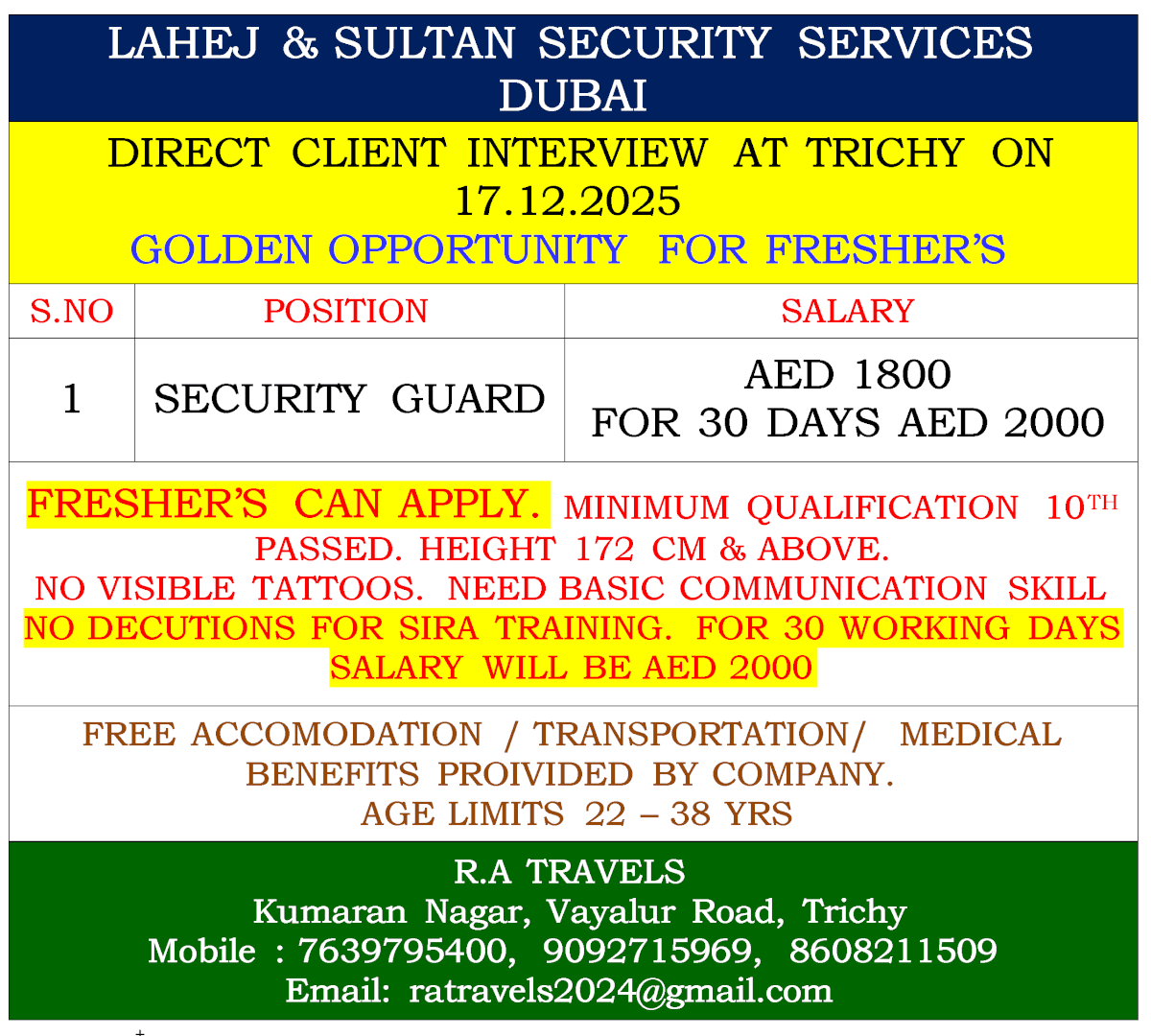 LAHEJ & SULTAN SECURITY SERVICES  DUBAI