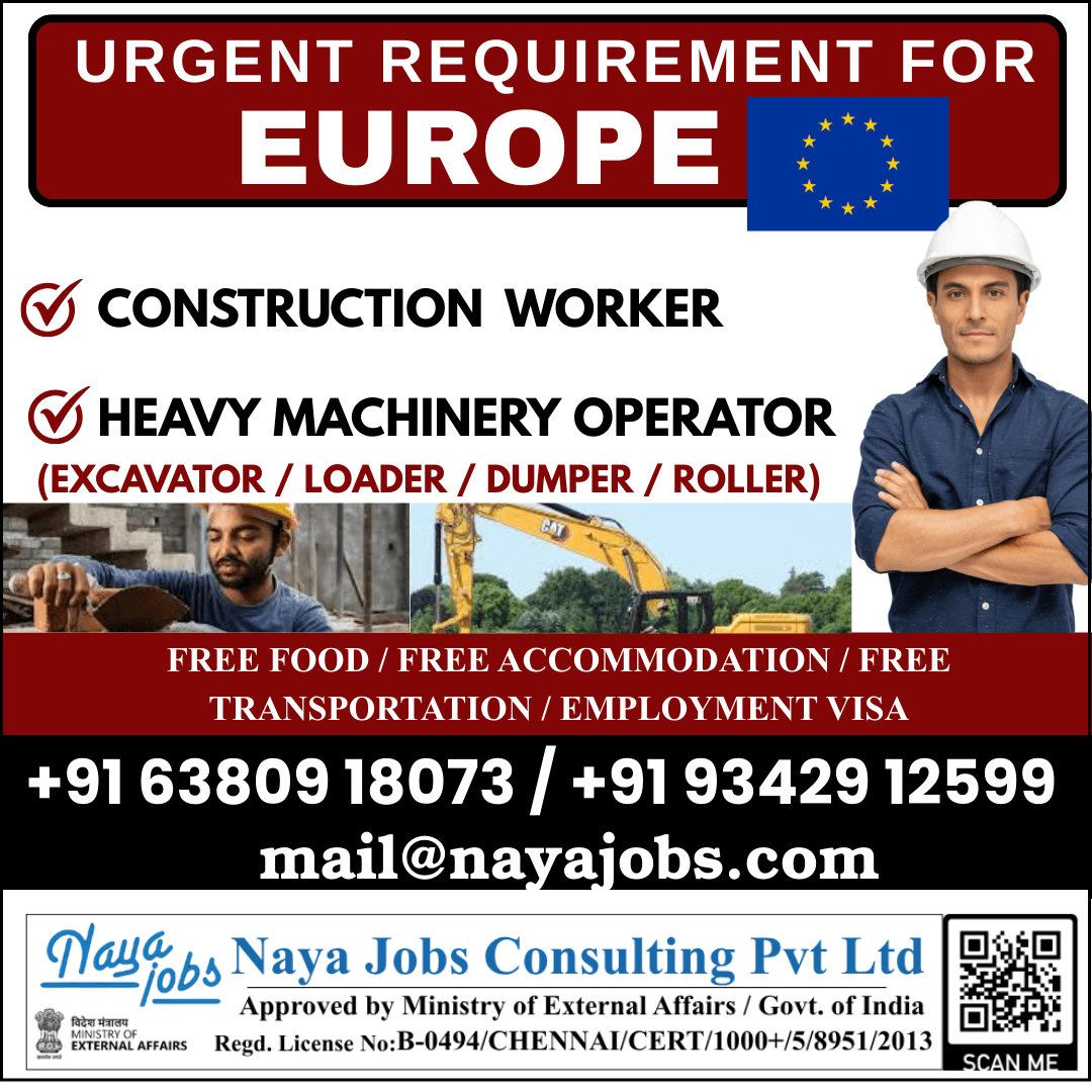 Urgent Recruitment for construction project job in Germany Urgent Recruitment for construction project job in Germany