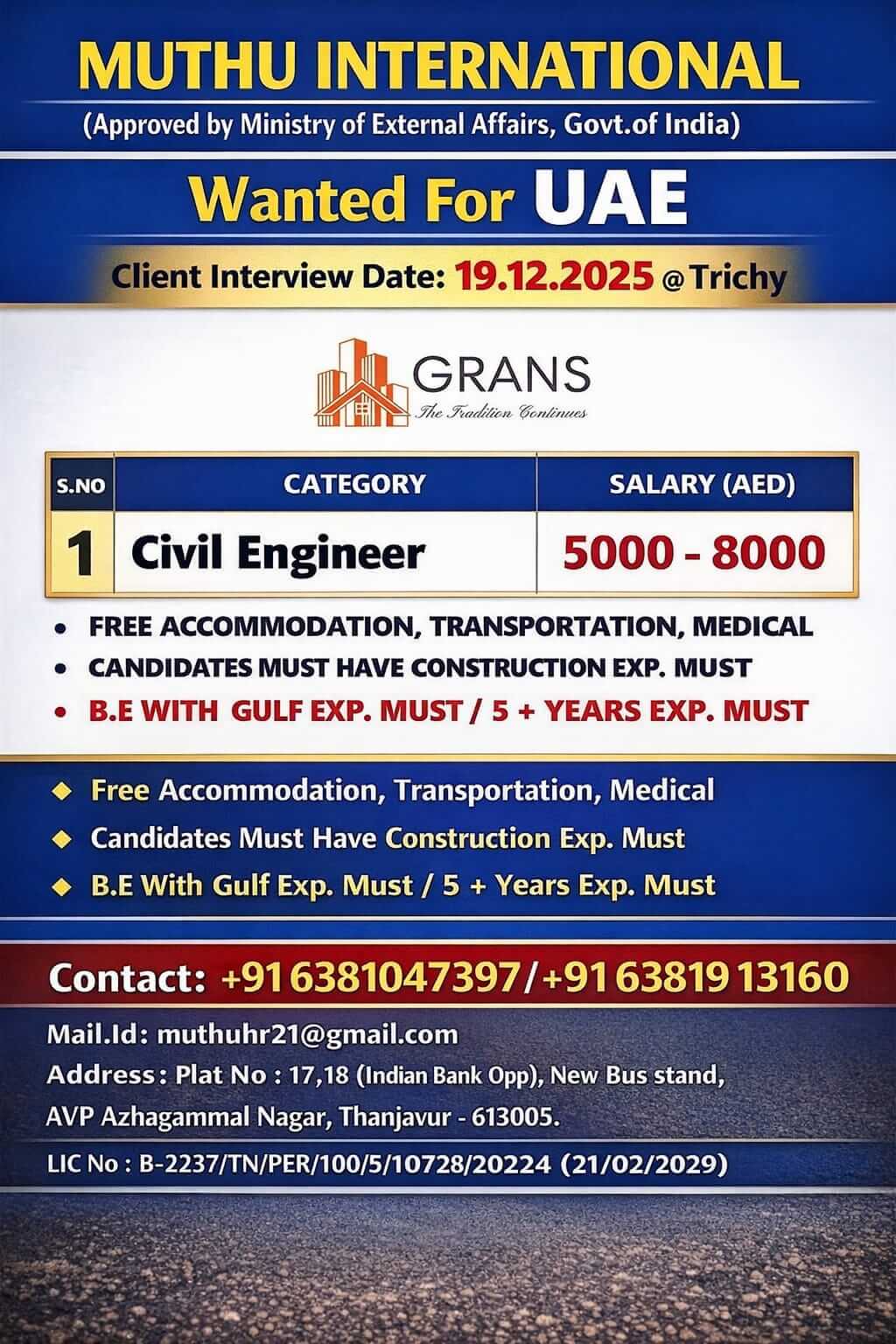 WANTED FOR UAE WANTED FOR UAE