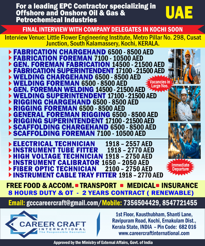 NMDC, ABU DHABI CONDUCTA A DIRECT CLIENT INTERVIEW AT KOCHI ON 19TH DECEMBER, 2025 - NMDC, ABU DHABI CONDUCTA A DIRECT CLIENT INTERVIEW AT KOCHI ON 19TH DECEMBER, 2025 -