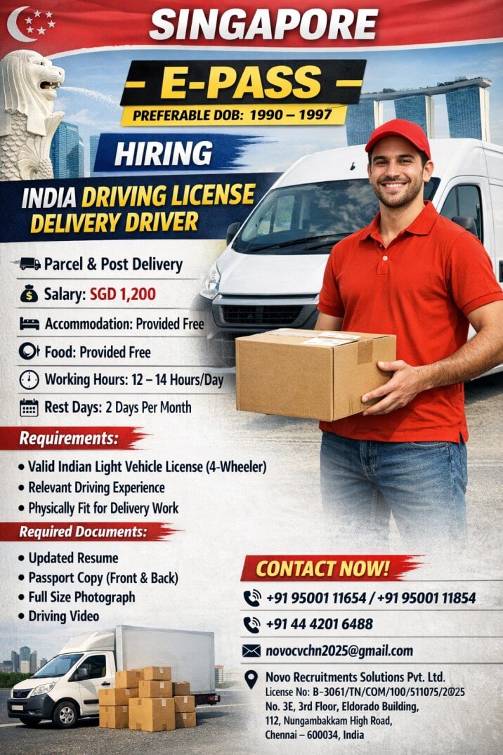 India Driving License Delivery Driver