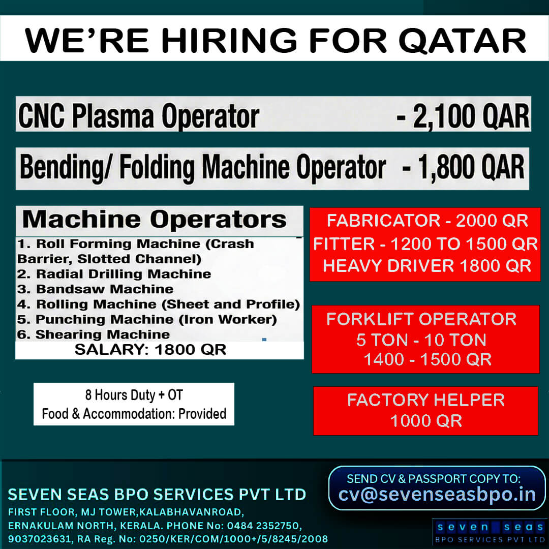 URGENT REQUIREMENT IN QATAR