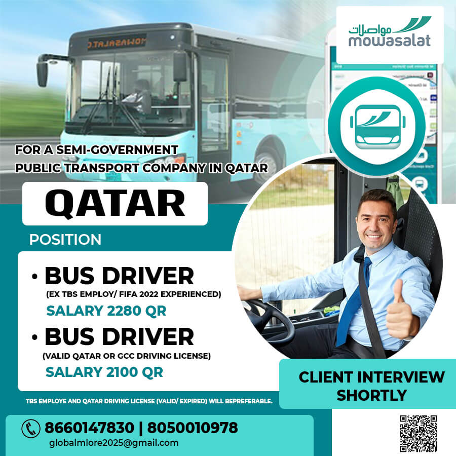 HIRING BUS DRIVERS FOR MOWASALAT QATAR || APPLY NOW