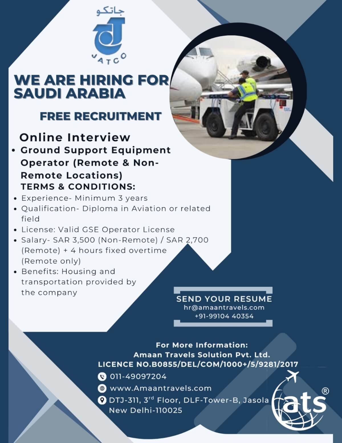 Hiring for a Reputed Company in Saudi Arabia Hiring for a Reputed Company in Saudi Arabia