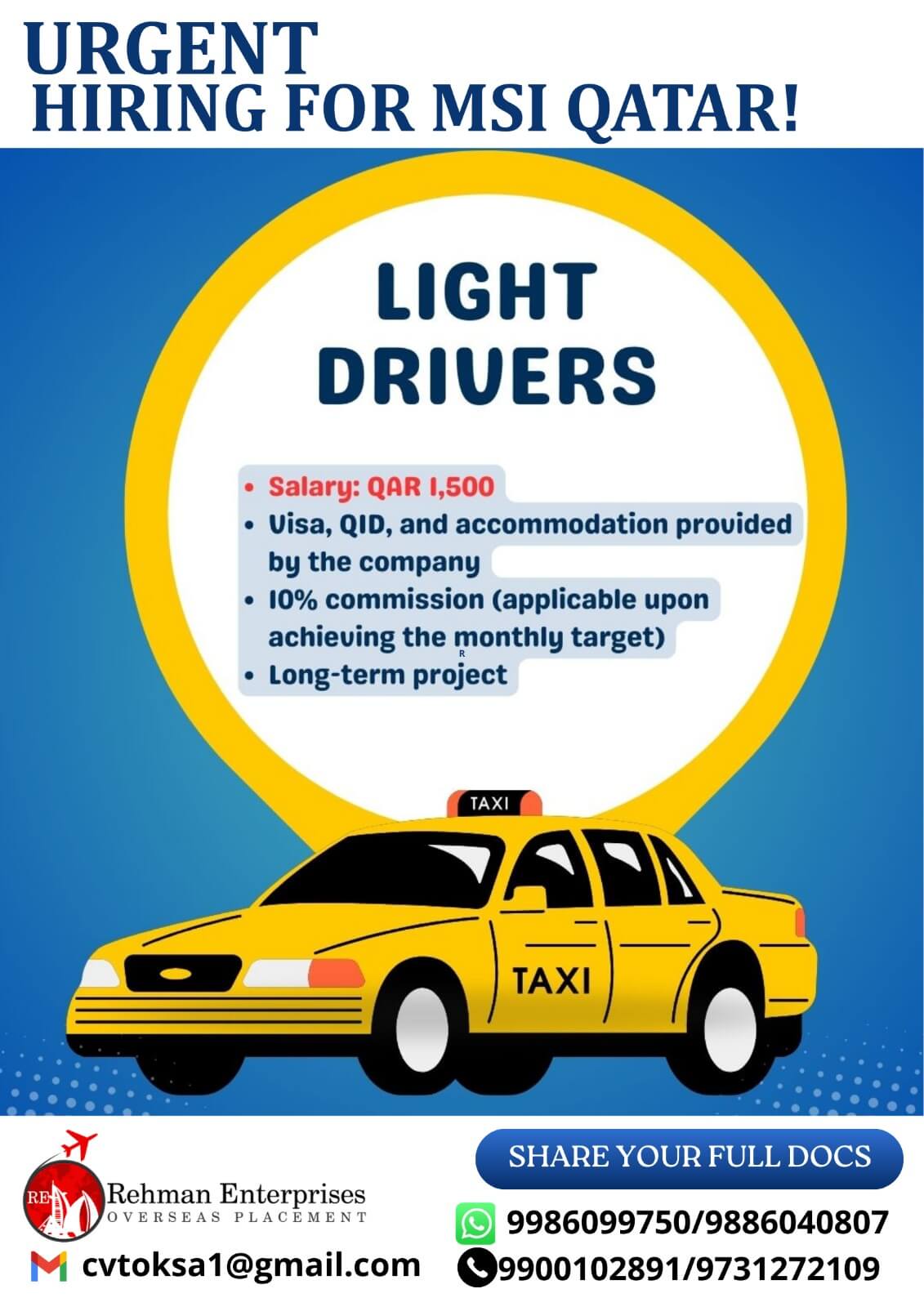 URGENT HIRING FOR MSI QATAR