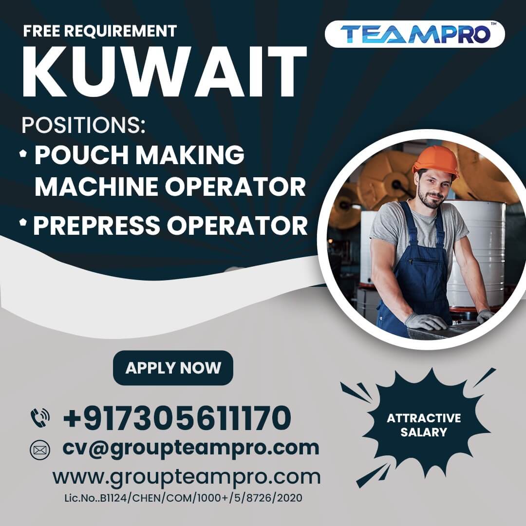 Pouch Making Machine Operator , Prepress Operator