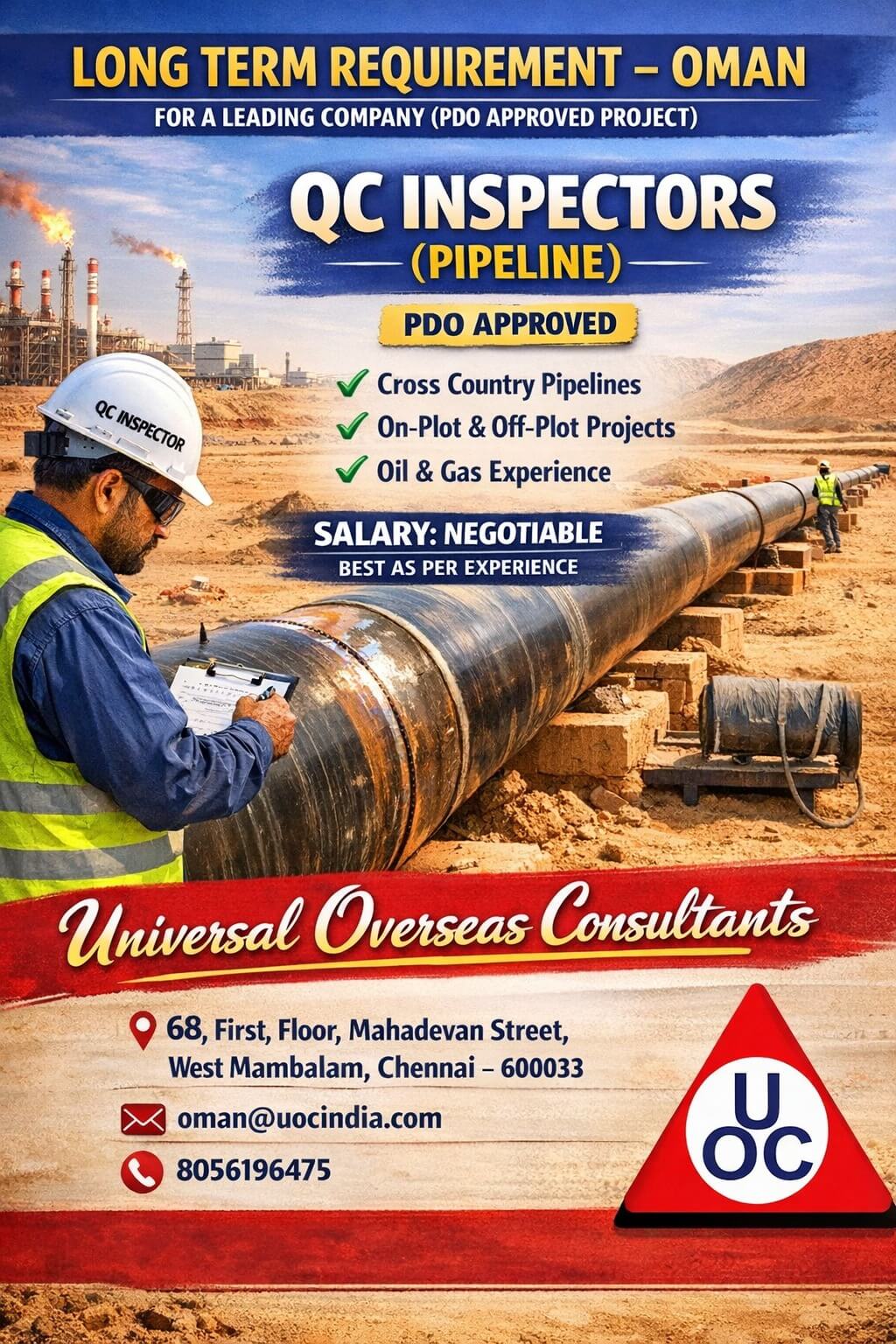 qc inspector civil for oman