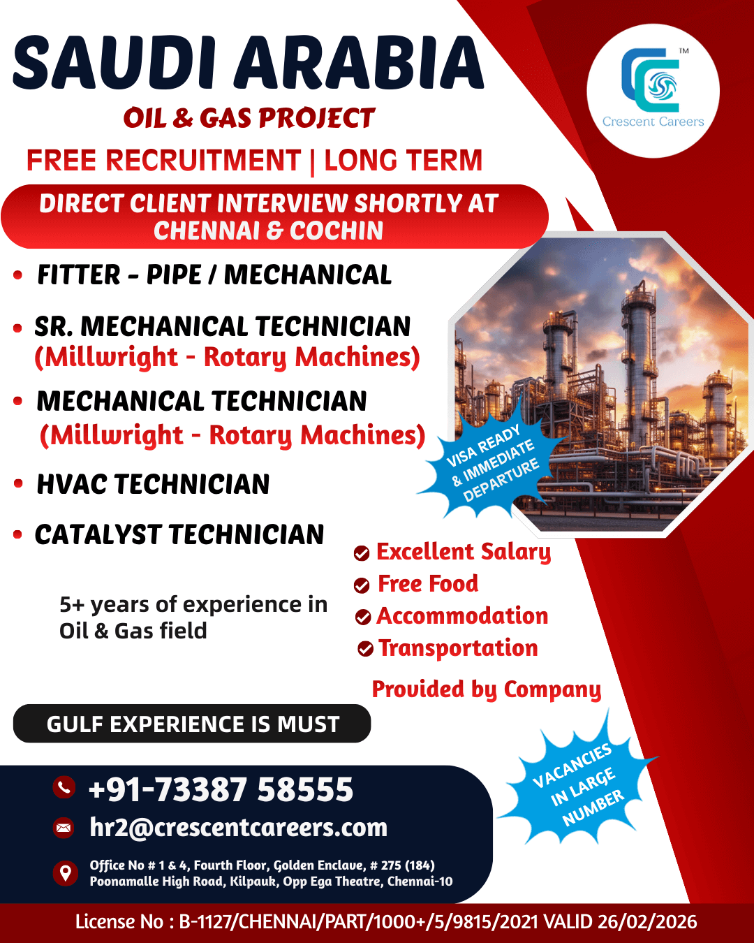 FREE RECRUITEMENT - FITTER - PIPE / MECHANICAL