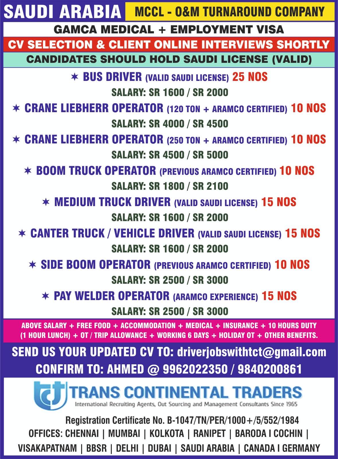 MCCL OPERATIONS & MAINTENANCE HIRING