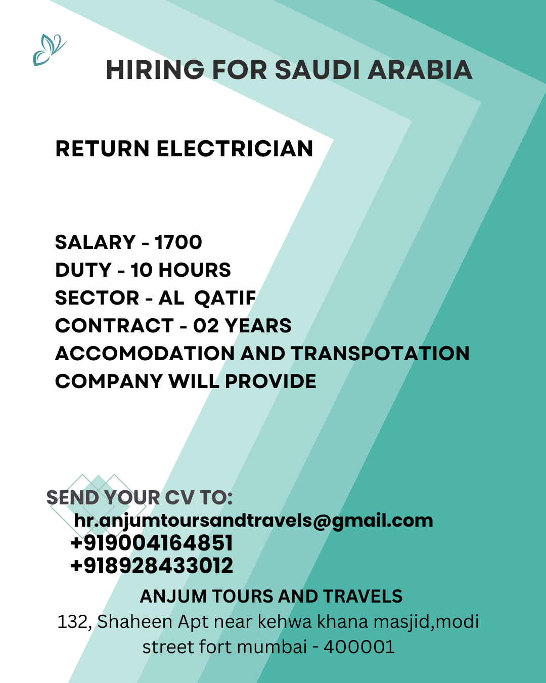 hiring for saudi arabia