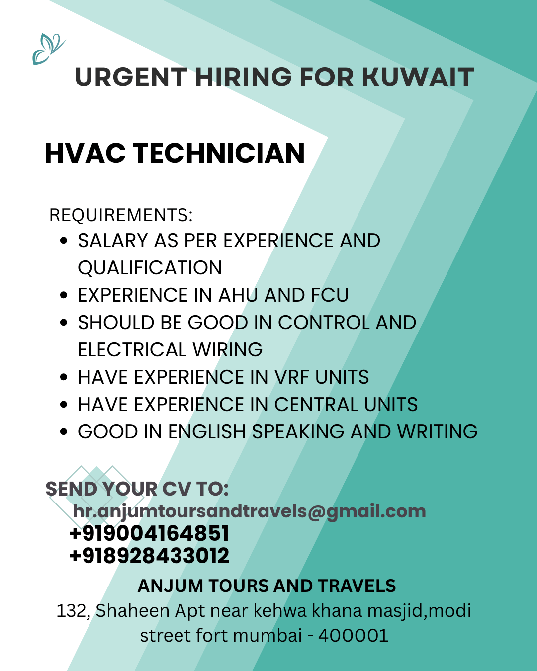 HIRING FOR KUWAIT