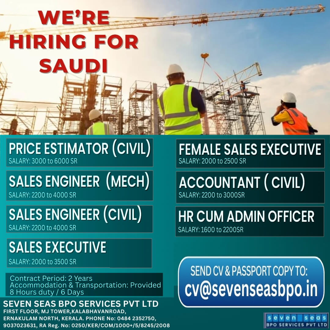 URGENT VACANCY IN SAUDI
