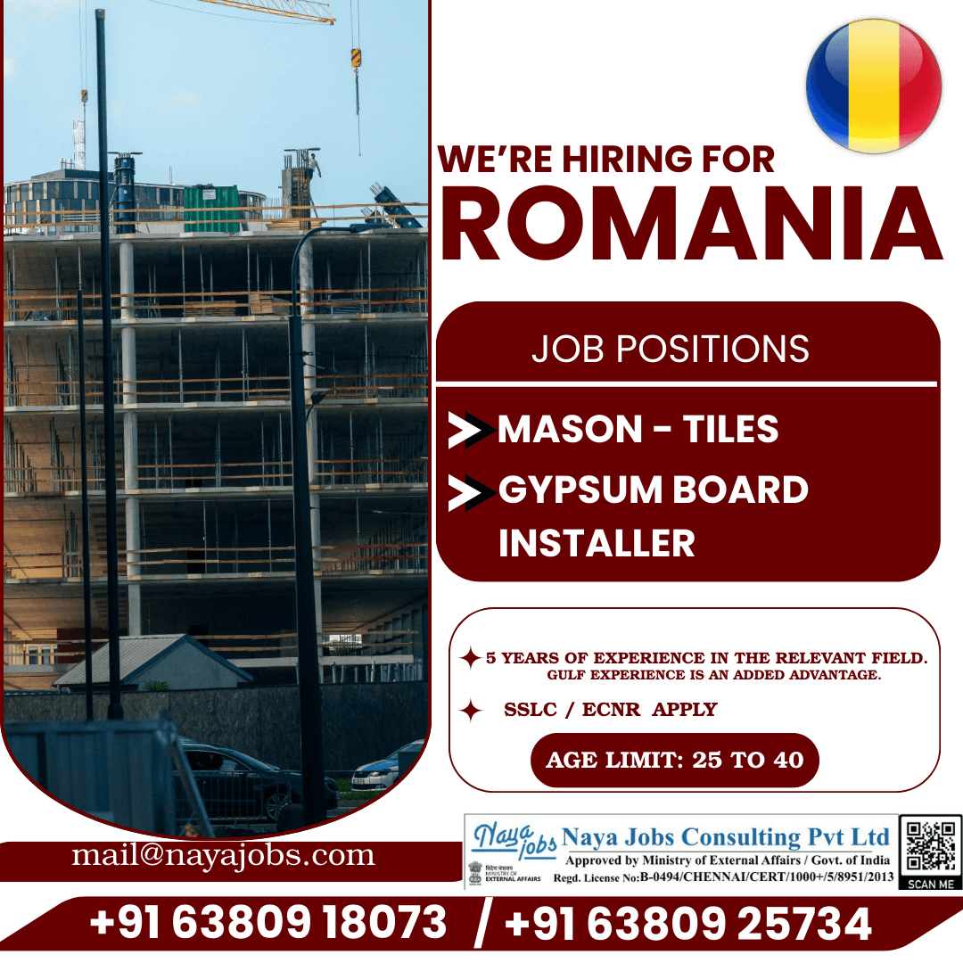 URGENT REQUIREMENT FOR ROMANIA ?? CONSTRUCTION JOBS URGENT REQUIREMENT FOR ROMANIA ?? CONSTRUCTION JOBS