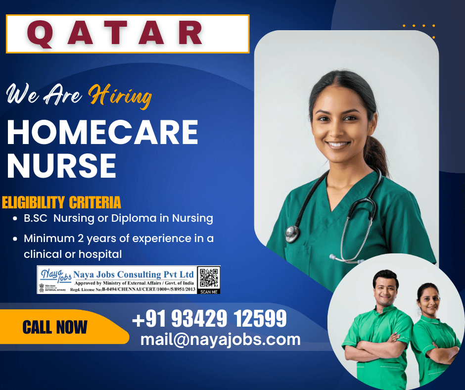 Urgent Hiring for Homecare Nurse Vacancies in QATAR Urgent Hiring for Homecare Nurse Vacancies in QATAR