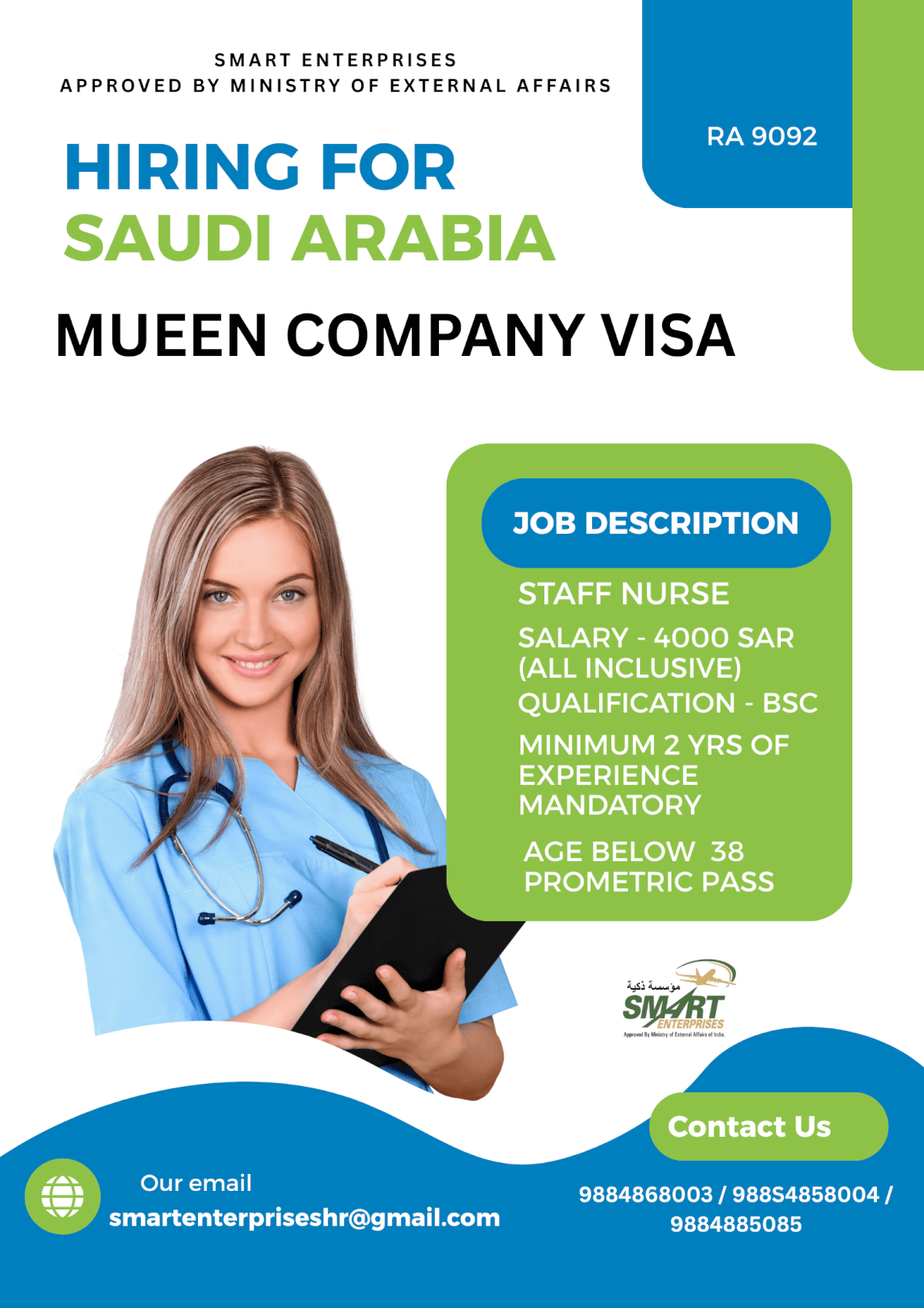 HIRING FOR SAUDI ARABIA