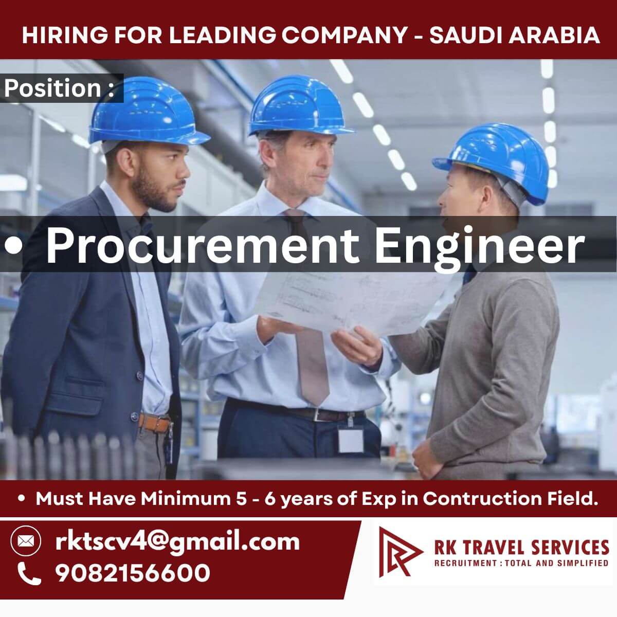 HIRING FOR LEADING COMPANY - SAUDI ARABIA