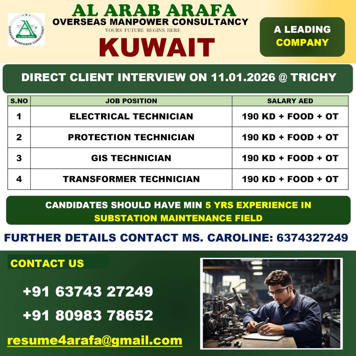 DIRECT CLIENT INTERVIEW ON 11.01.2026 @ TRICHY DIRECT CLIENT INTERVIEW ON 11.01.2026 @ TRICHY