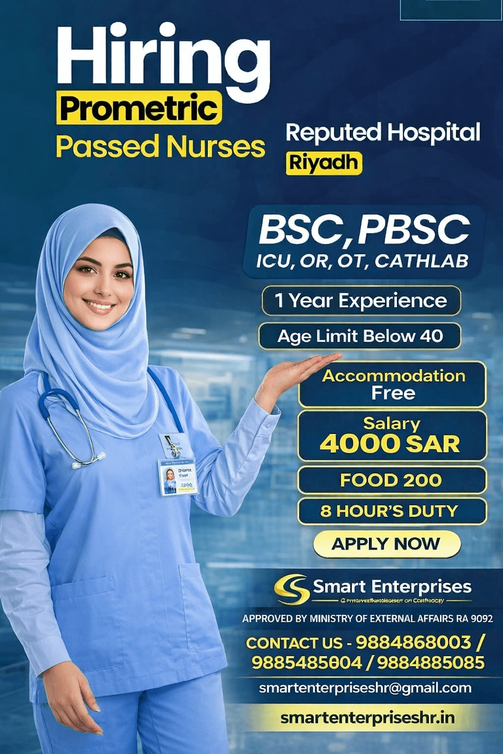 HIRING FOR SAUDI ARABIA