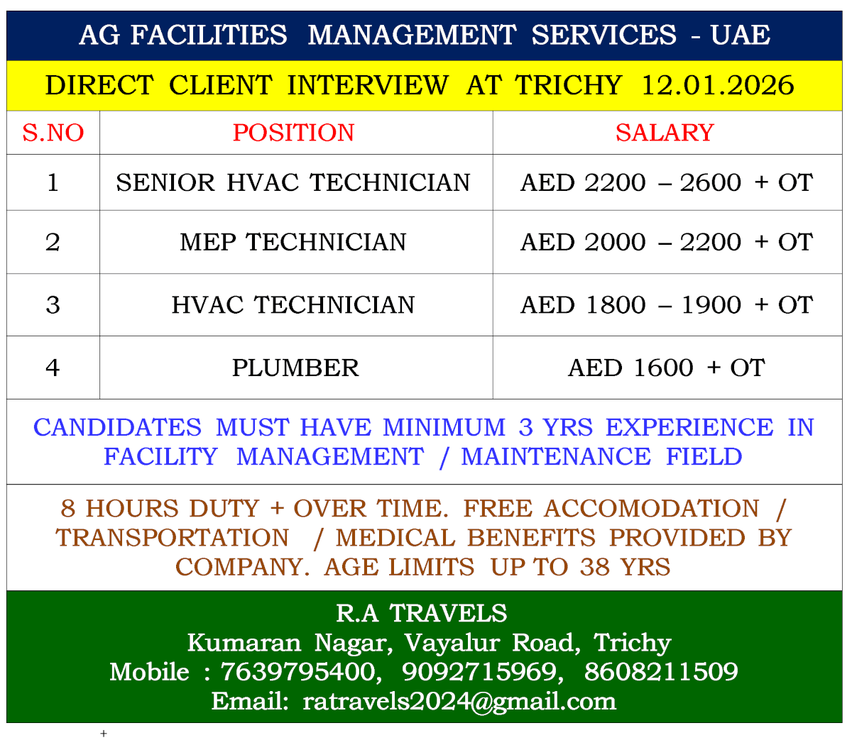 AG FACILITIES MANAGEMENT SERVICES - UAE AG FACILITIES MANAGEMENT SERVICES - UAE