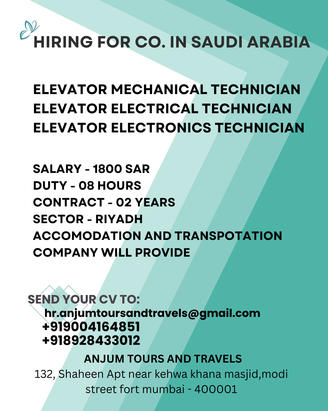 hiring for saudi arabia