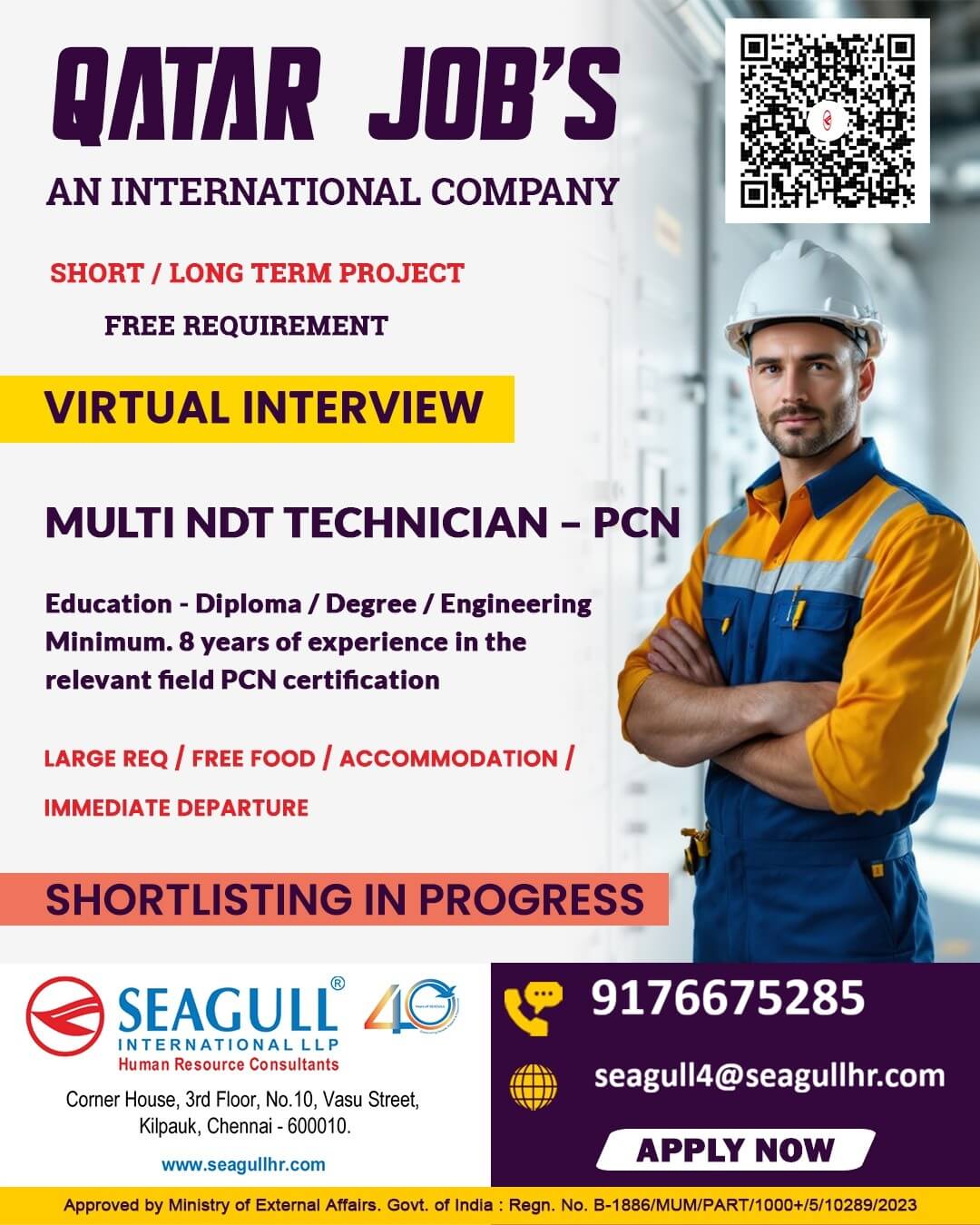 FREE & VERY URGENT REQUIREMENTS FOR MULTI NDT TECHNICIANS - PCN FOR QATAR FREE & VERY URGENT REQUIREMENTS FOR MULTI NDT TECHNICIANS - PCN FOR QATAR