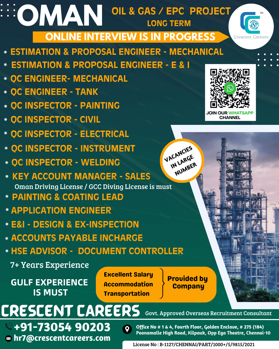 RECRUITMENT FOR OMAN COUNTRY