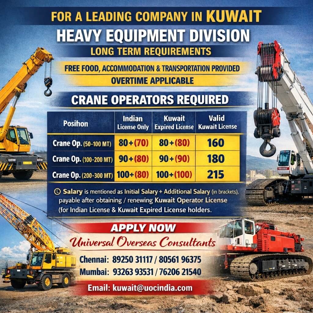 CRANE OPERATOR FOR KUWAIT