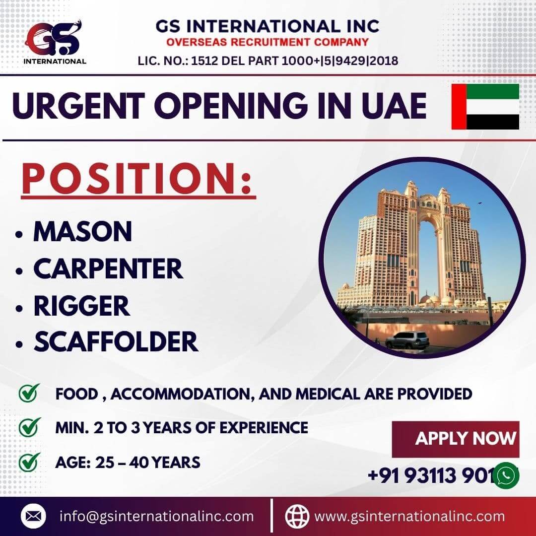 MASON , CARPENTER , RIGGER , SCAFFOLDER