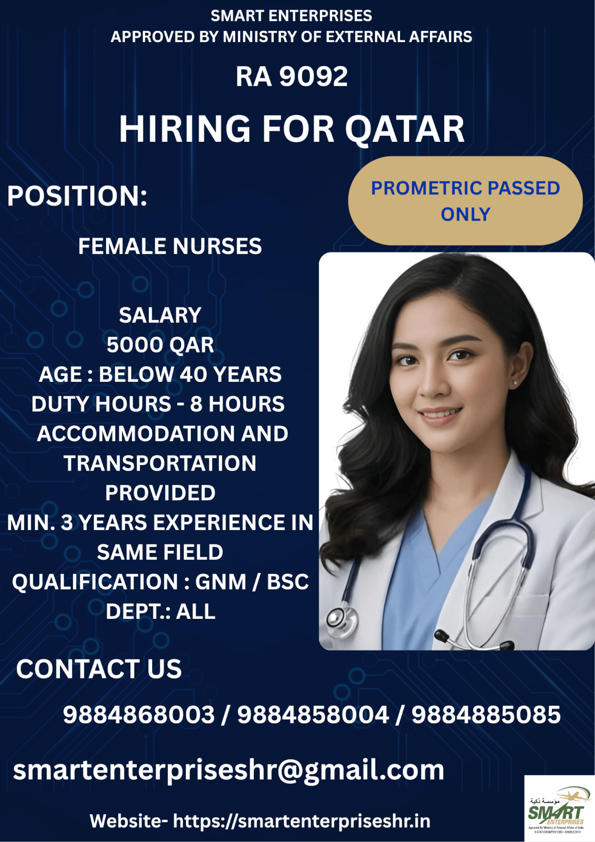 URGENT REQUIRMENT FOR QATAR URGENT REQUIRMENT FOR QATAR