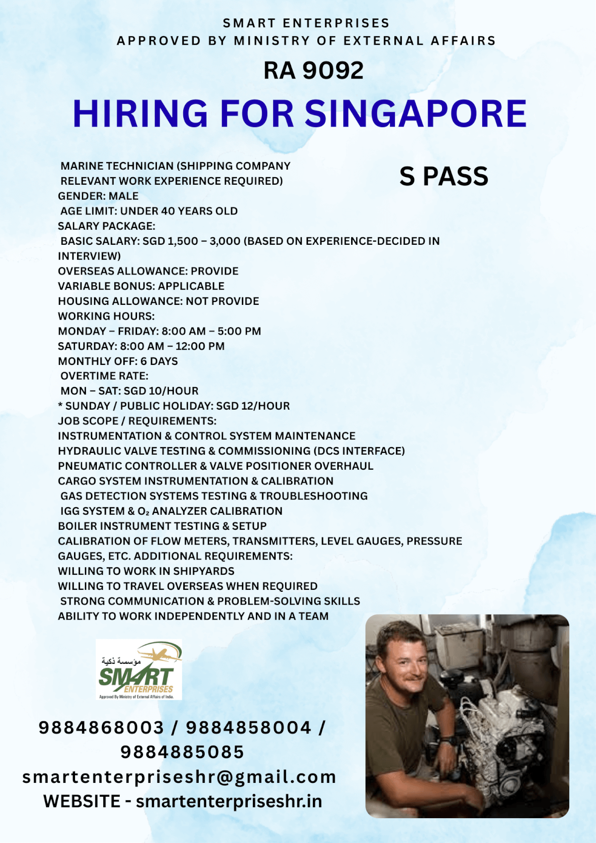 HIRING FOR SINGAPORE