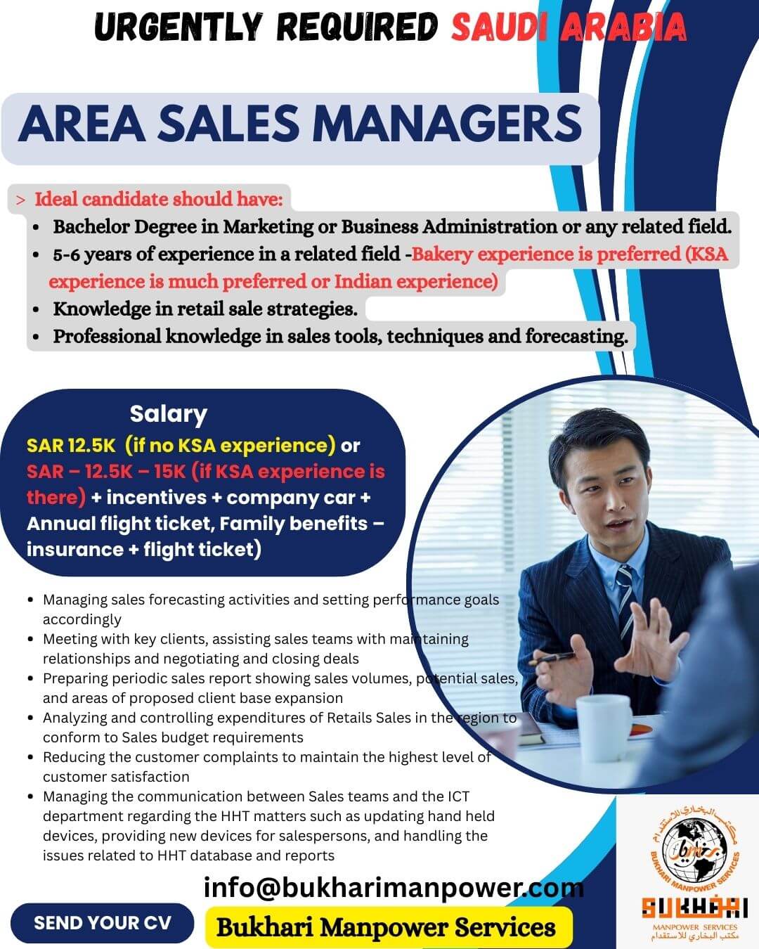 URGENTLY REQUIRED SAUDI ARABIA