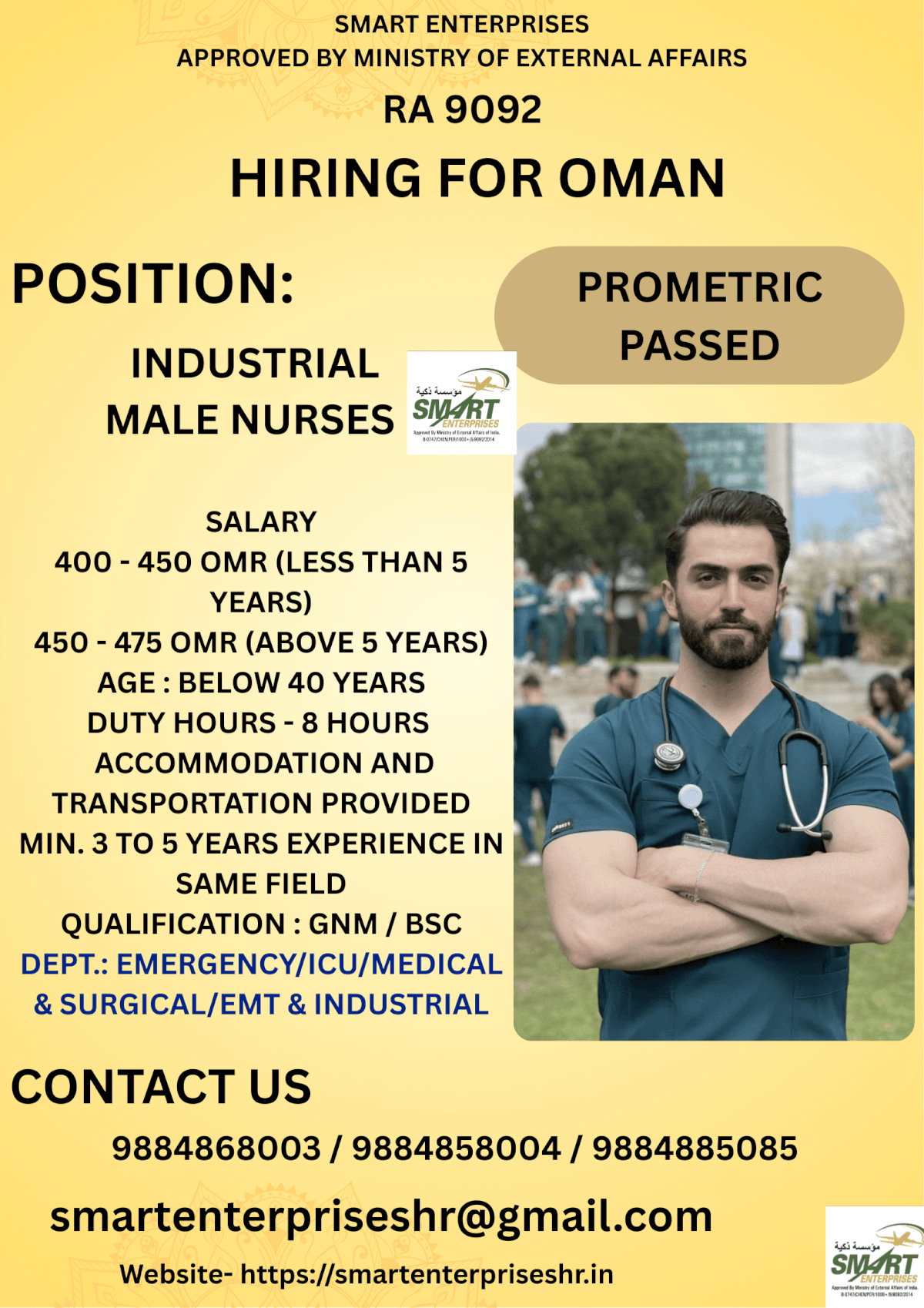 URGENT REQUIREMENT FOR OMAN