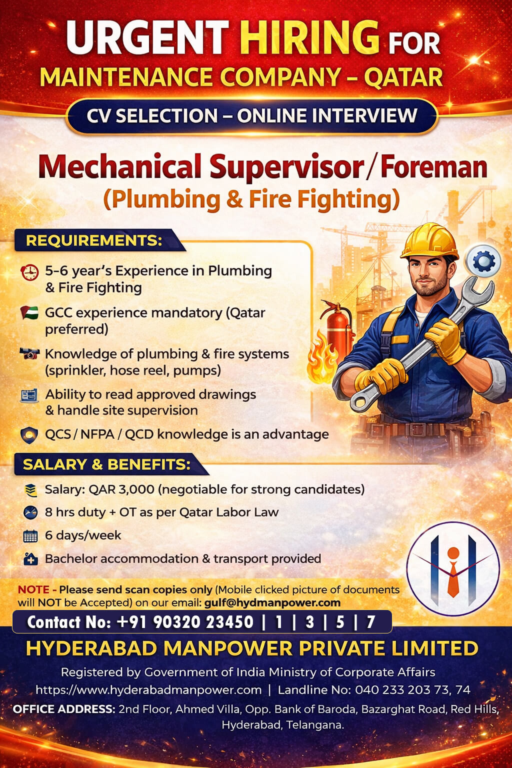 Hiring for Qatar Hiring for Qatar
