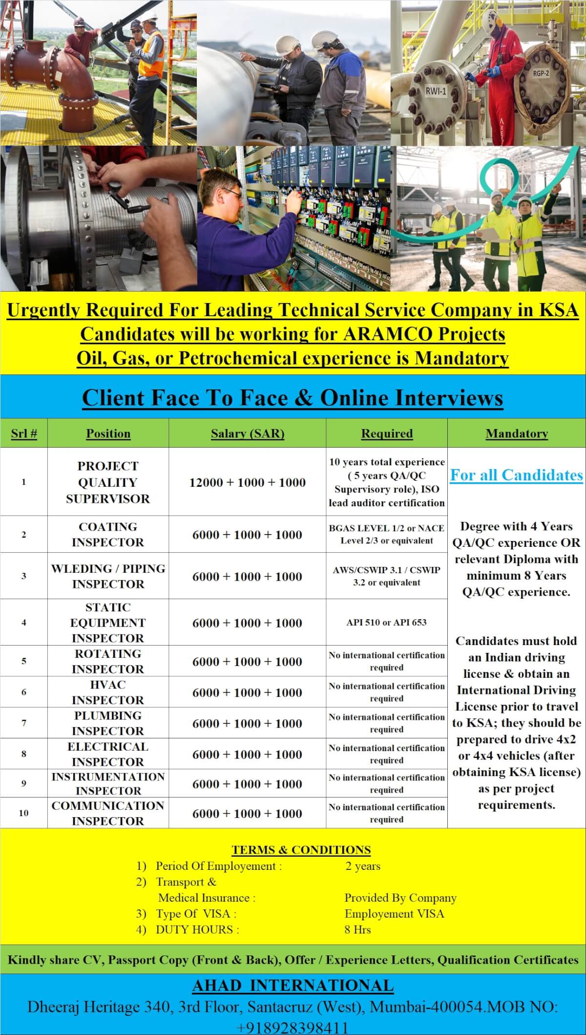 URGENTLY REQUIRED FOR MULTINATIONAL GROUPS OF COMPANIES IN SAUDI ARABIA