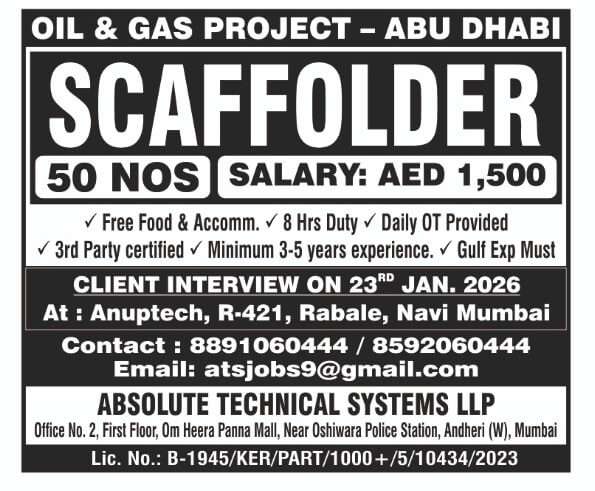 Scaffolder - 50 Nos Scaffolder - 50 Nos