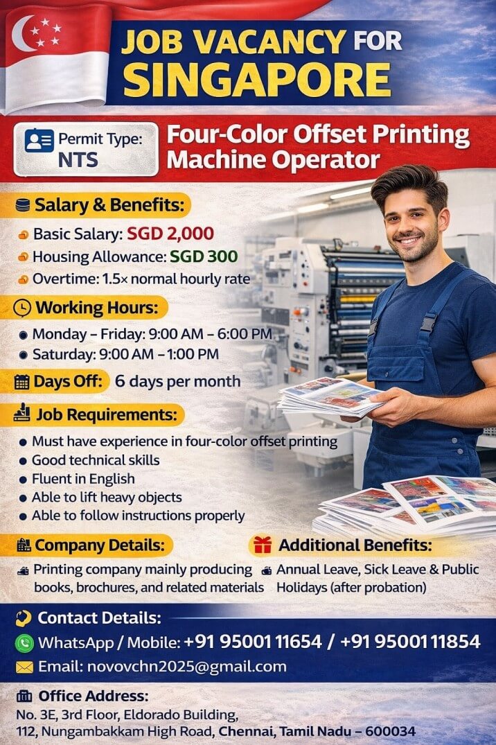 Four-Color Offset Printing Machine Operator